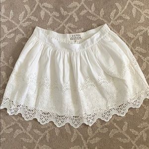 Jack Wills White Eyelet Skirt sz 10